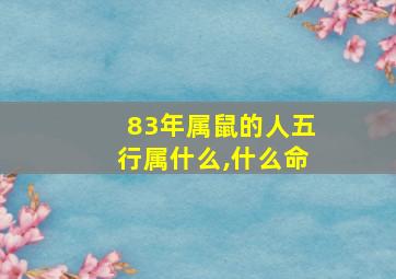 83年属鼠的人五行属什么,什么命