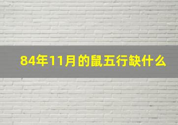 84年11月的鼠五行缺什么