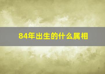 84年出生的什么属相