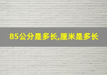 85公分是多长,厘米是多长