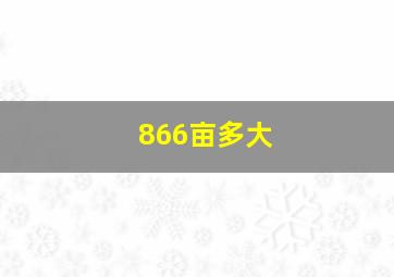 866亩多大