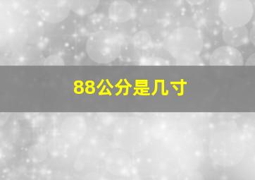 88公分是几寸