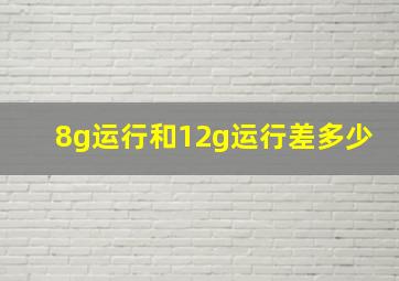 8g运行和12g运行差多少