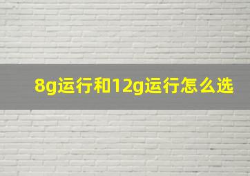 8g运行和12g运行怎么选