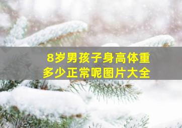 8岁男孩子身高体重多少正常呢图片大全