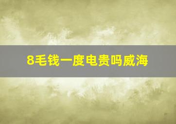 8毛钱一度电贵吗威海