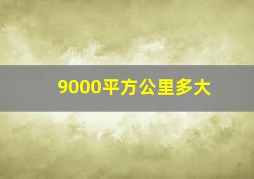 9000平方公里多大