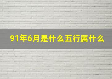 91年6月是什么五行属什么