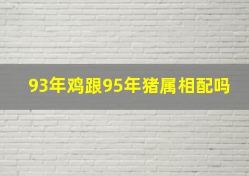 93年鸡跟95年猪属相配吗