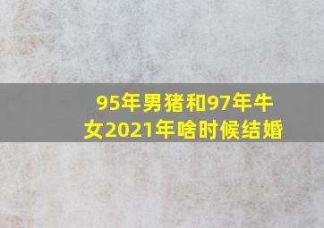 95年男猪和97年牛女2021年啥时候结婚