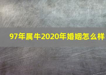 97年属牛2020年婚姻怎么样