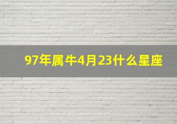 97年属牛4月23什么星座