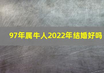 97年属牛人2022年结婚好吗