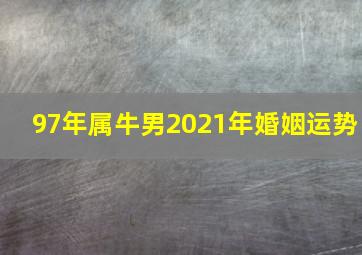 97年属牛男2021年婚姻运势