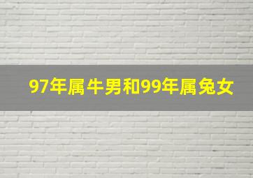 97年属牛男和99年属兔女