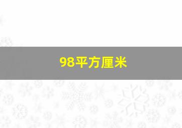 98平方厘米