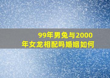 99年男兔与2000年女龙相配吗婚姻如何