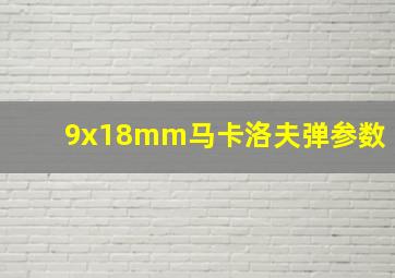 9x18mm马卡洛夫弹参数