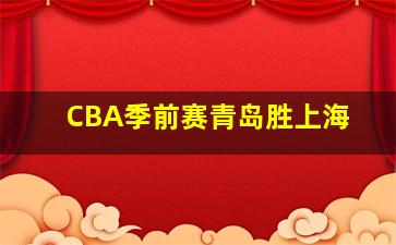 CBA季前赛青岛胜上海