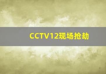 CCTV12现场抢劫