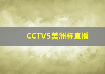 CCTV5美洲杯直播