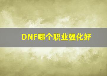 DNF哪个职业强化好