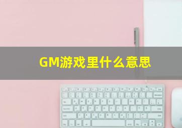 GM游戏里什么意思