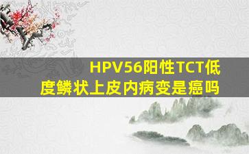 HPV56阳性TCT低度鳞状上皮内病变是癌吗