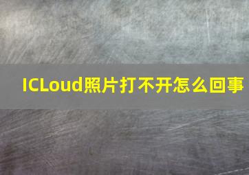 ICLoud照片打不开怎么回事