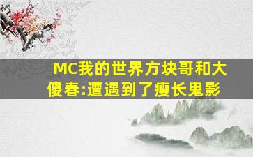 MC我的世界方块哥和大傻春:遭遇到了瘦长鬼影