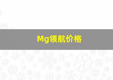 Mg领航价格