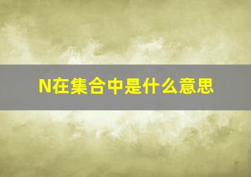 N在集合中是什么意思