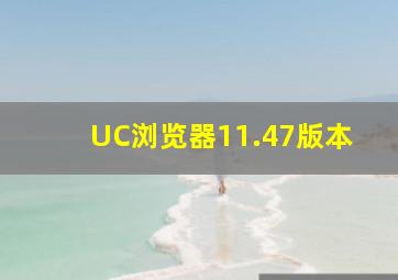 UC浏览器11.47版本