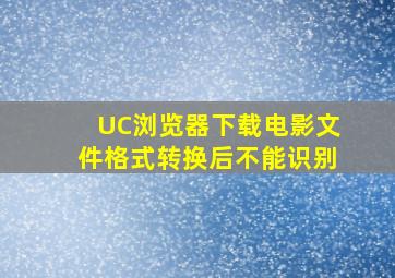 UC浏览器下载电影文件格式转换后不能识别