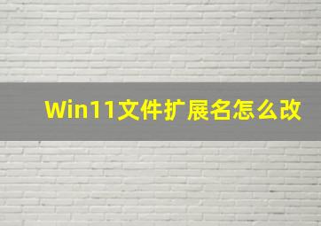 Win11文件扩展名怎么改