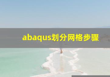 abaqus划分网格步骤