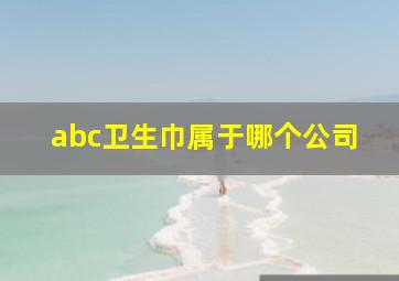 abc卫生巾属于哪个公司