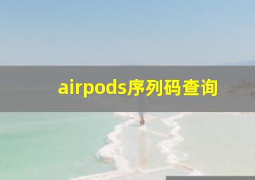 airpods序列码查询