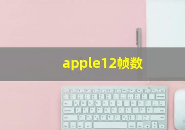 apple12帧数