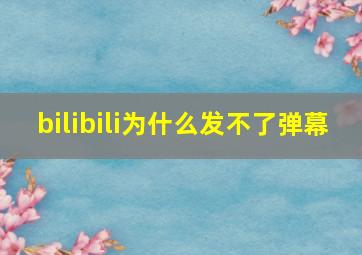 bilibili为什么发不了弹幕