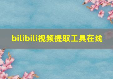 bilibili视频提取工具在线