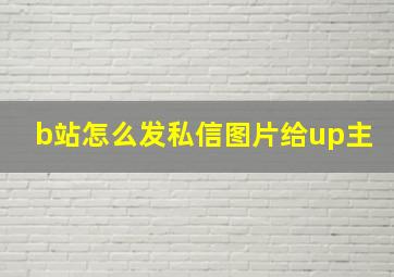 b站怎么发私信图片给up主