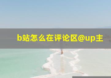 b站怎么在评论区@up主