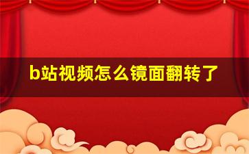 b站视频怎么镜面翻转了