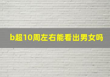 b超10周左右能看出男女吗