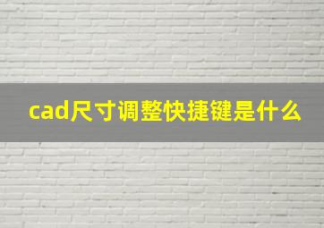 cad尺寸调整快捷键是什么