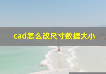 cad怎么改尺寸数据大小