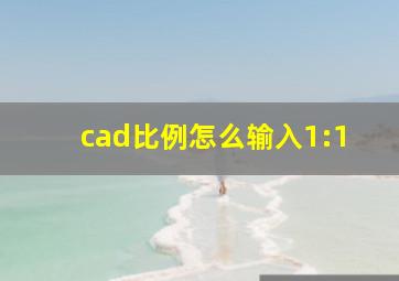 cad比例怎么输入1:1