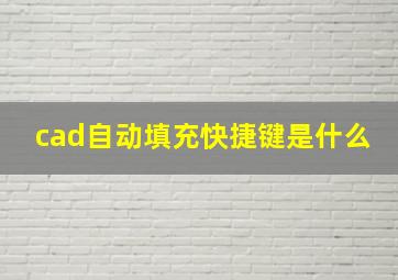 cad自动填充快捷键是什么