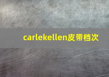 carlekellen皮带档次